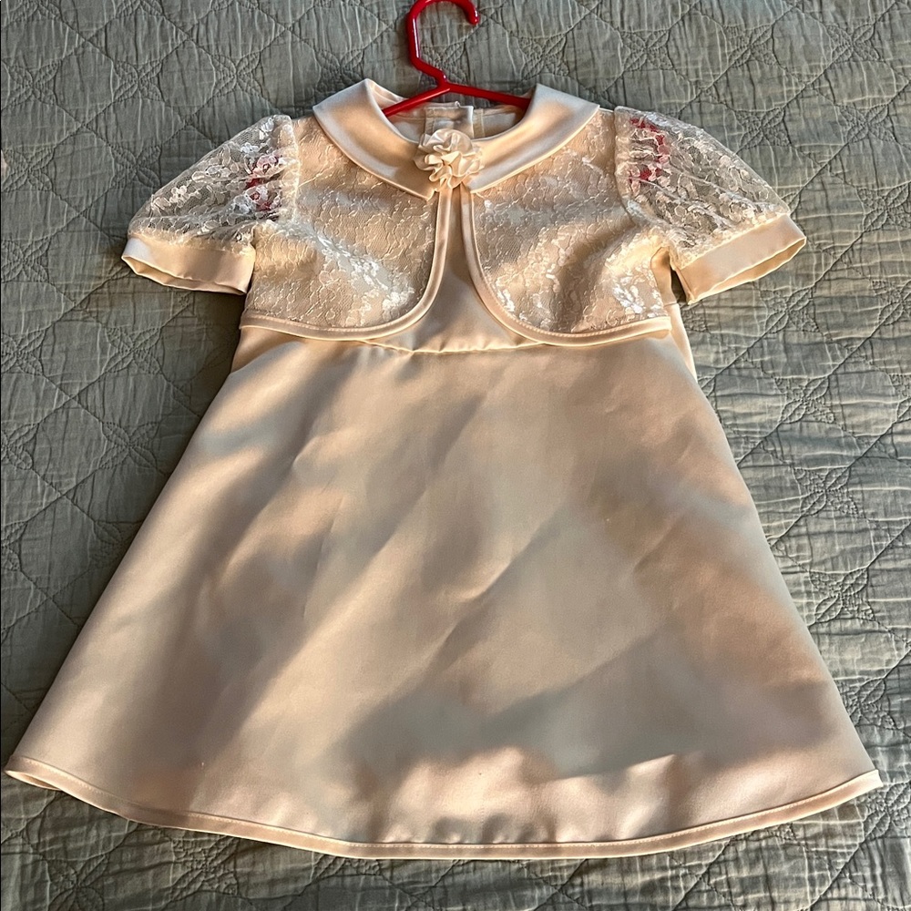 Vintage 1970’s “Evy of California” Toddler Party Dress in Pastel Yellow